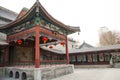 Asia China, Beijing, White Cloud Temple Ã¯Â¼ÅLandscape architectureÃ¯Â¼ÅPavilion, Gallery Royalty Free Stock Photo